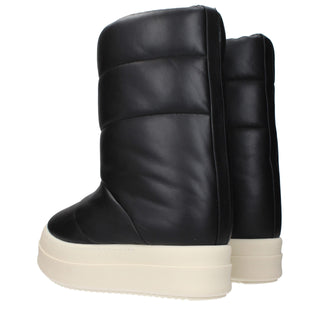 Black Leather Ankle Boots