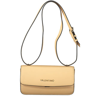 Beige Polyurethane Women Bag