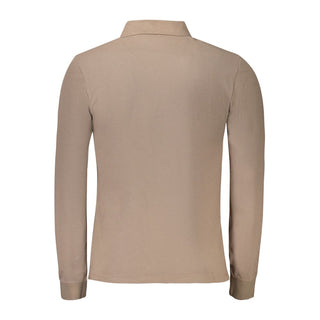 Marrone Cotton Men Polo Shirt