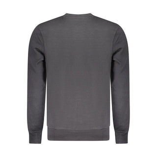 Black Cotton Men Sweatshirt