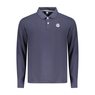 Polo para hombre de algodón azul