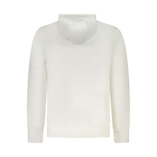 White Cotton Men's Hooded Sweatshirt