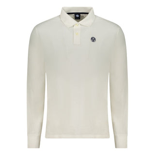 Polo para hombre de algodón blanco
