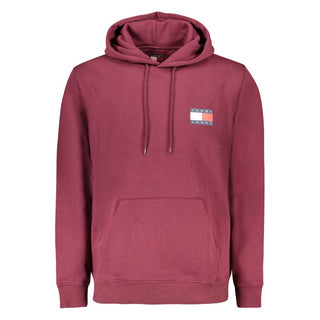 Sudadera roja de algodón para hombre con capucha