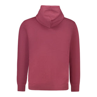 Sudadera roja de algodón para hombre con capucha