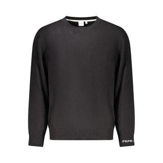 Suéter negro de algodón para hombre