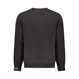Suéter negro de algodón para hombre