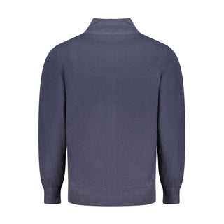 Blue Acrylic Men Cardigan