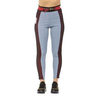 Hellblaue Damen Leggings aus Baumwolle
