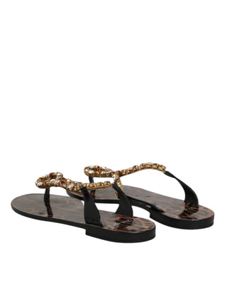 Schwarze Kristallsandalen Badeschuhe
