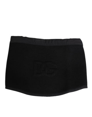 Estola de encaje negra tejida con logo DG para hombre talla única  