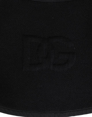 Estola de encaje negra tejida con logo DG para hombre talla única  
