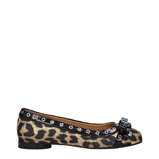 Braune Ballerinas aus Stoff