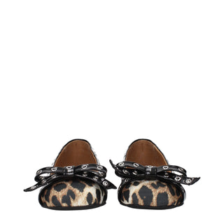 Braune Ballerinas aus Stoff