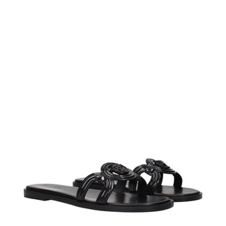Zapatillas de cuero negras