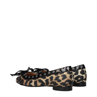 Braune Ballerinas aus Stoff