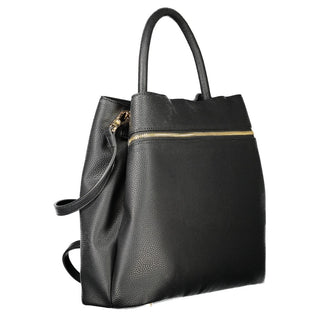 Bolso tote para mujer de poliuretano negro
