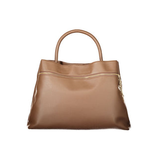 Bolso tote para mujer de poliuretano marrón