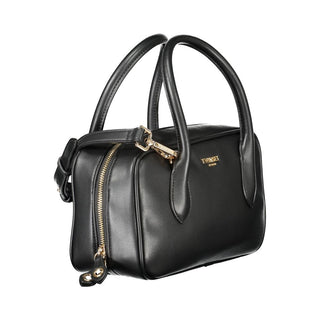 Bolso negro de poliuretano para mujer