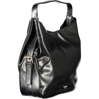 Bolso Hobo para mujer de poliuretano negro
