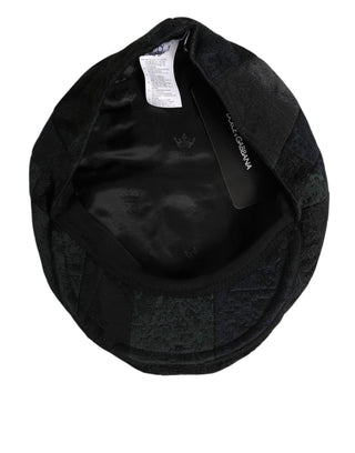 Schwarze Polyester Schiebermütze für Herren