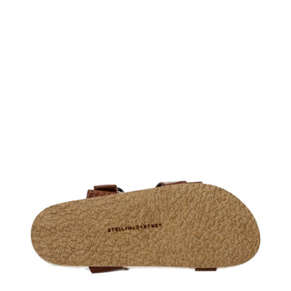 Brown Leather Flat Sandals