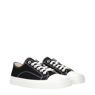 Zapatillas bajas de tela negra