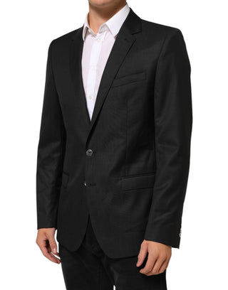 Schwarzer einreihiger Herrenmantel MARTINI Blazer