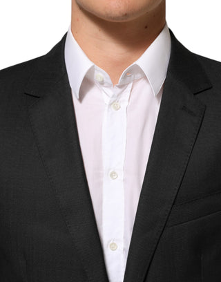 Schwarzer einreihiger Herrenmantel MARTINI Blazer