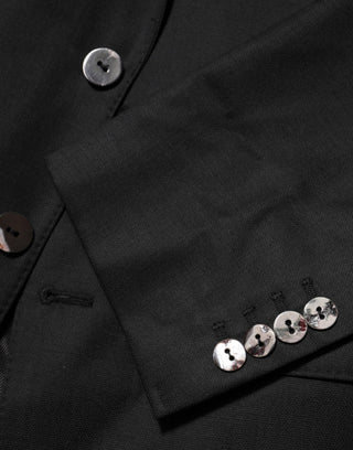 Schwarzer einreihiger Herrenmantel MARTINI Blazer