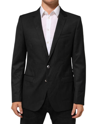 Schwarzer einreihiger Herrenmantel MARTINI Blazer