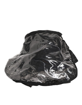 Schwarzer PVC-Breitrand-Herren-Anglerhut