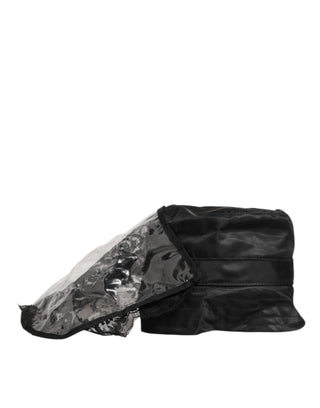 Schwarzer PVC-Breitrand-Herren-Anglerhut