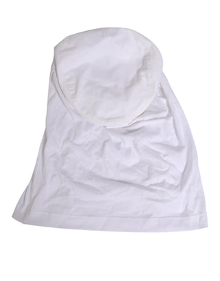 White Cotton DG Logo Plaque Baseball Balaclava Hat