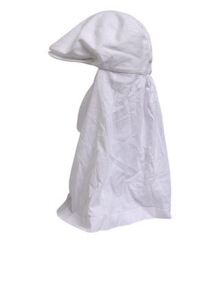 White Cotton DG Logo Plaque Baseball Balaclava Hat