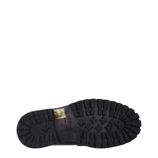 Schwarze Slip-On-Loafer aus Leder