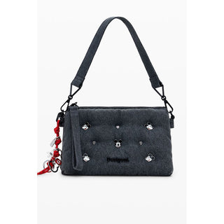 Bolso de mano de poliéster gris para mujer