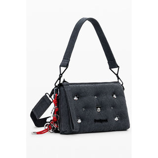 Bolso de mano de poliéster gris para mujer