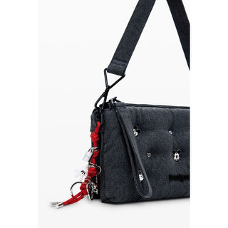 Bolso de mano de poliéster gris para mujer