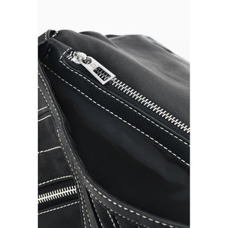 Schwarzer Damenrucksack aus Polyurethan