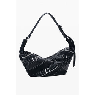 Nero Polyurethan Damen-Schultertasche