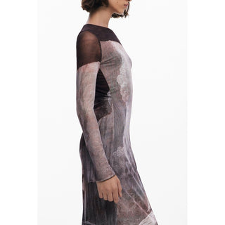 Marrone Polyester Women Dress