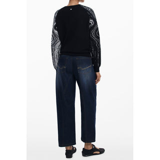 Black Polyester Women Sweater