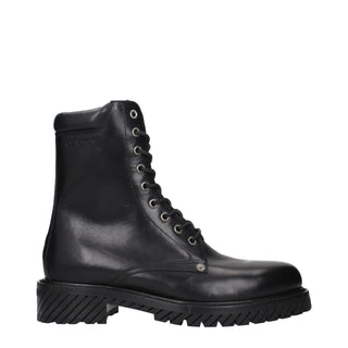 Schwarze Leder-Stiefeletten