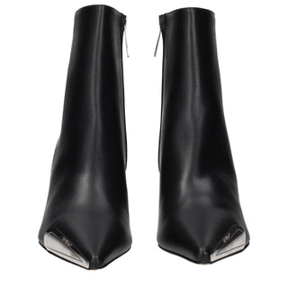 Black Leather Ankle Boots