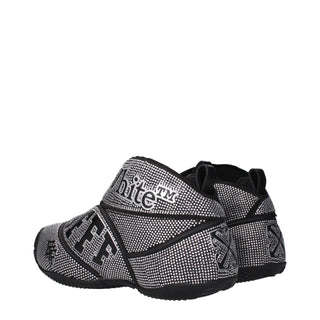 Schwarze Baumwoll-Sneakers