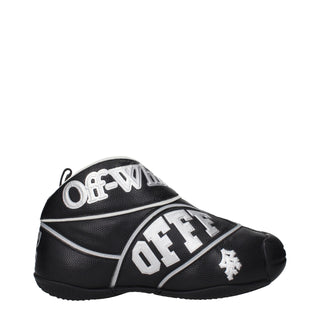 Schwarze hohe Sneaker aus Leder