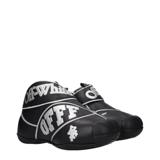 Schwarze hohe Sneaker aus Leder
