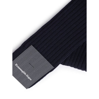 Marineblaue Wollsocken