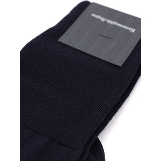 Marineblaue Wollsocken